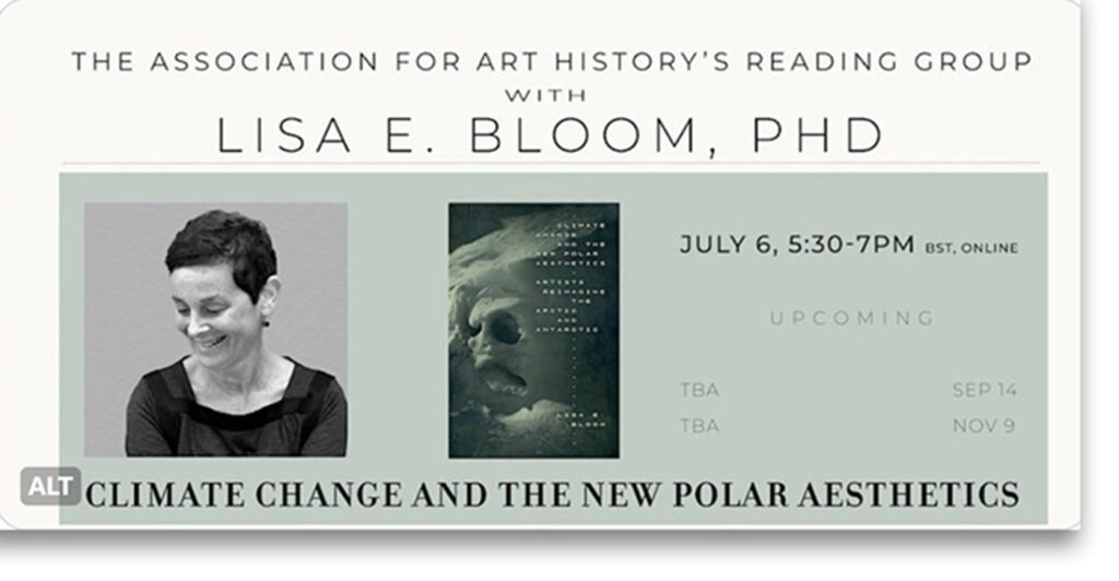 British Association of art History image of Lisa E. Bloom and book cover